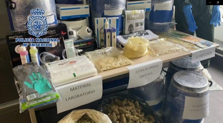 La Policía Nacional desmantela un laboratorio de drogas sintéticas de